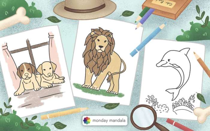 Free animal coloring pages for kids