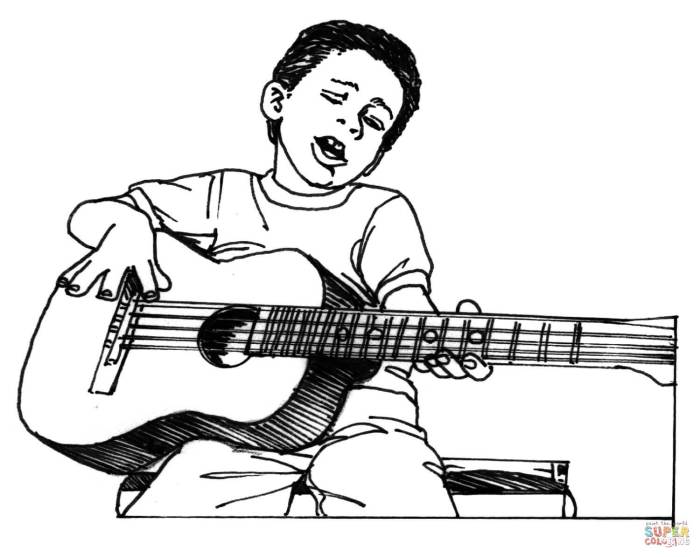 Guitar coloring pages