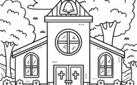 Church coloring pages for kids