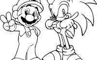 Mario and sonic coloring pages