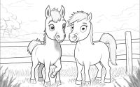 Horse coloring pages for kids