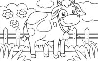 Cow coloring pages for kids