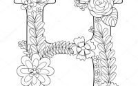 H coloring page