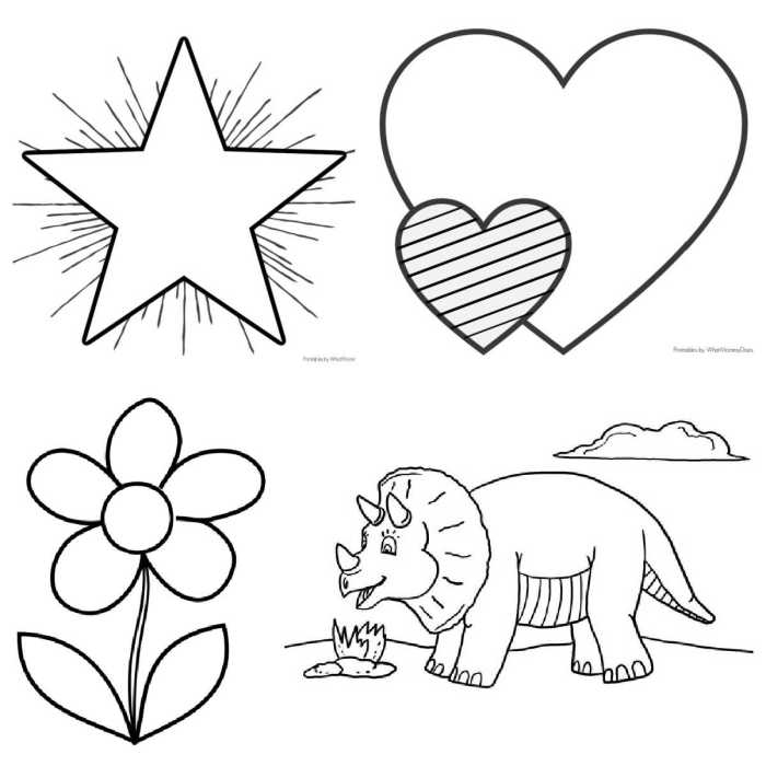 Easy coloring pages for kids