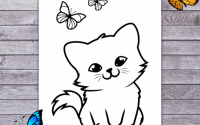 Kitty coloring pages printable