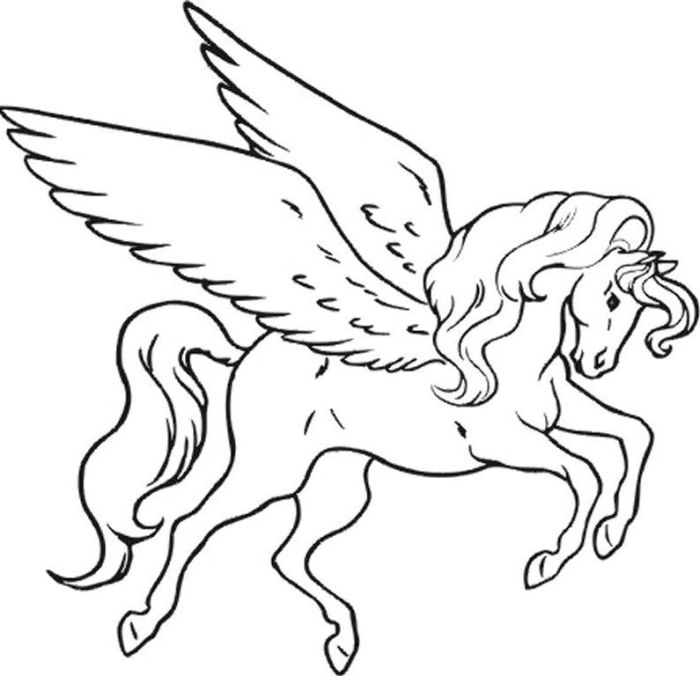 Pegasus coloring page