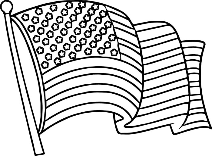 Flag of the united states coloring page