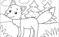 Printable fox coloring pages