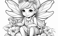 Free fairy coloring pages