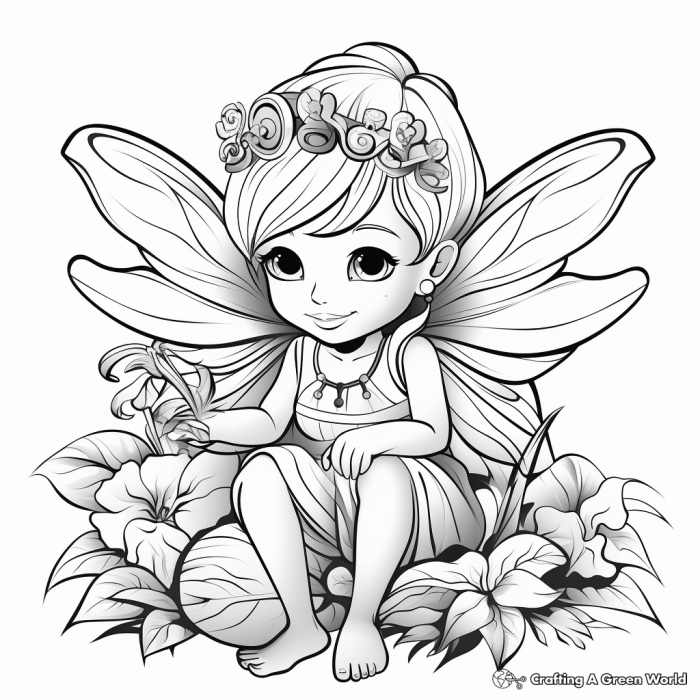 Free fairy coloring pages