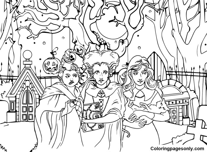 Hocus pocus coloring page