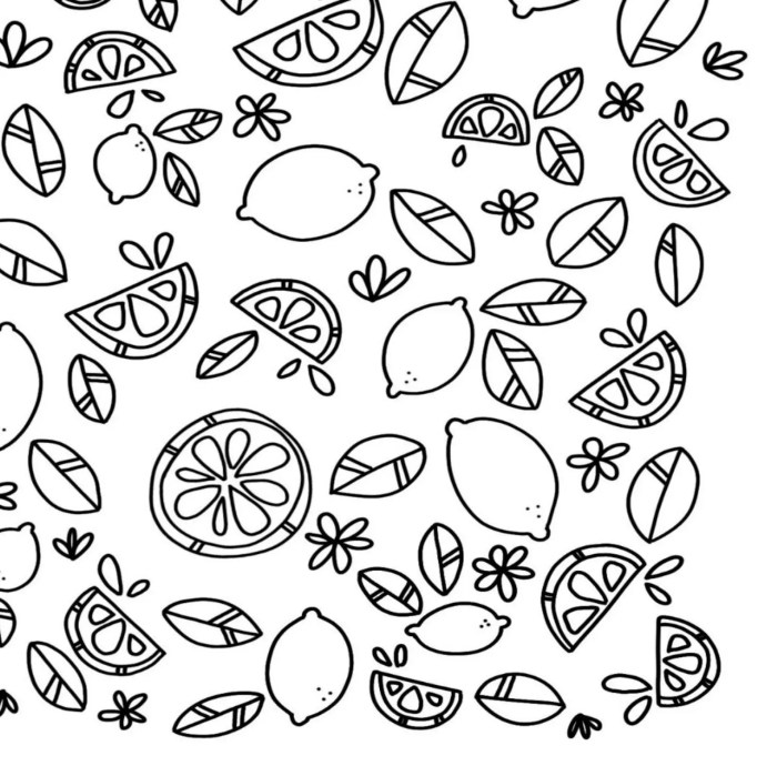 Lemon coloring page