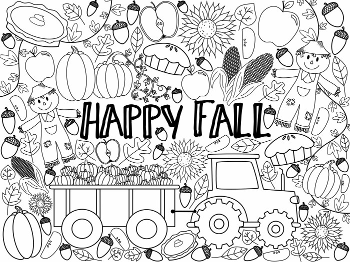 Kids coloring pages fall