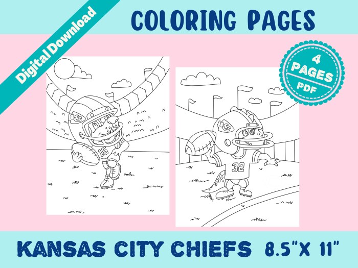 Chiefs coloring pages for kids