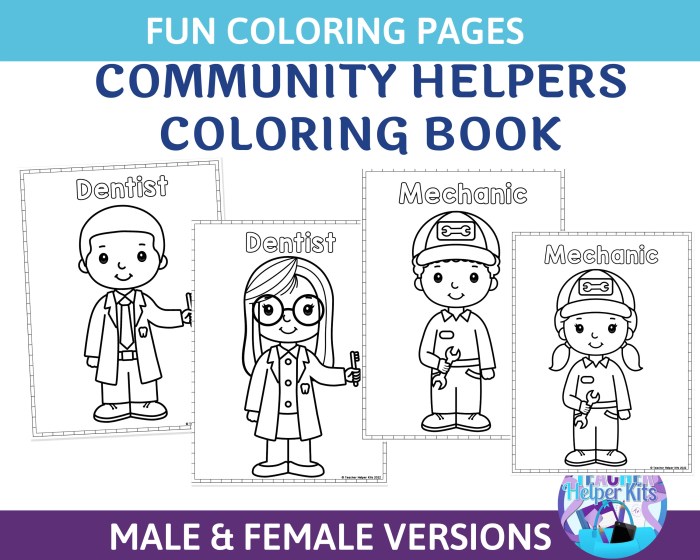 Community workers coloring pages