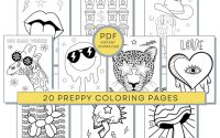 Preppy coloring page