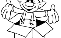 Elves coloring page