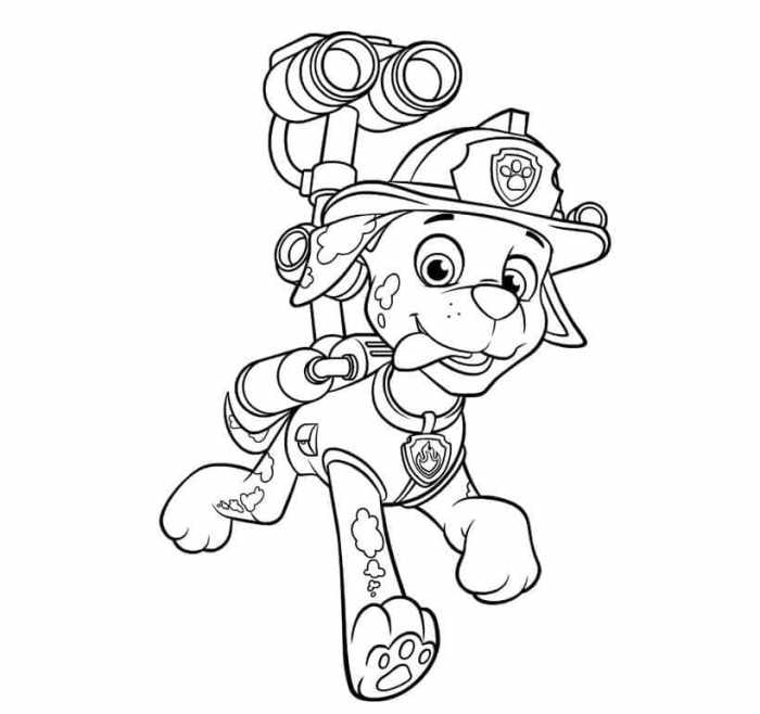 Paw patrol coloring page marshall