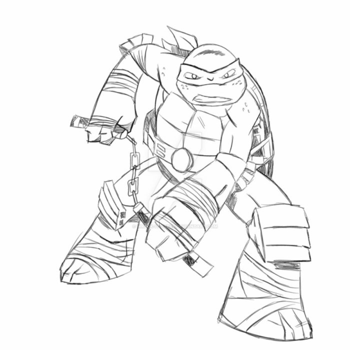 Drawing tmnt mikey coloring pages