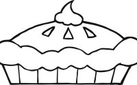 Pie coloring page