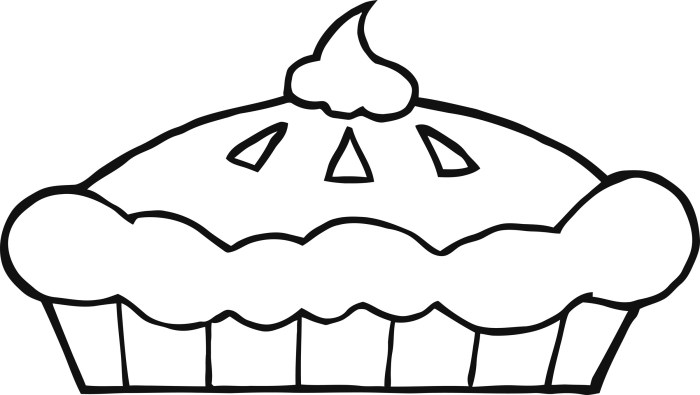 Pie coloring page