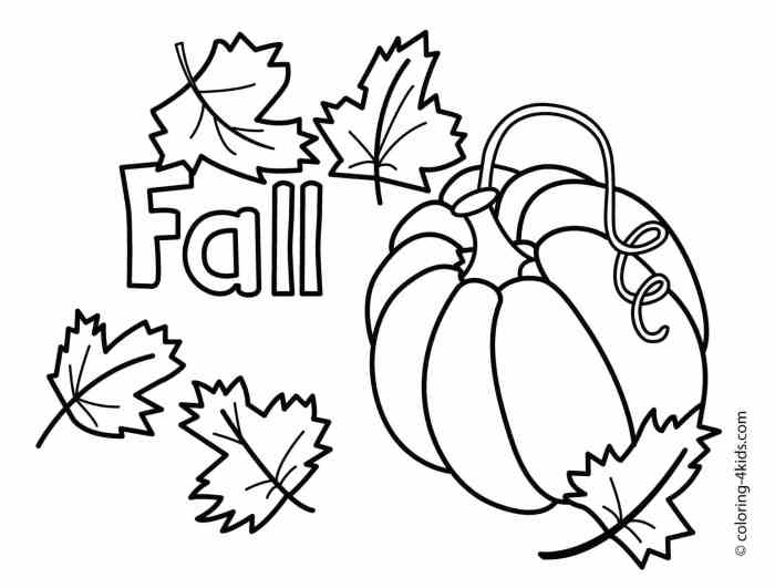 Fall coloring pages preschool