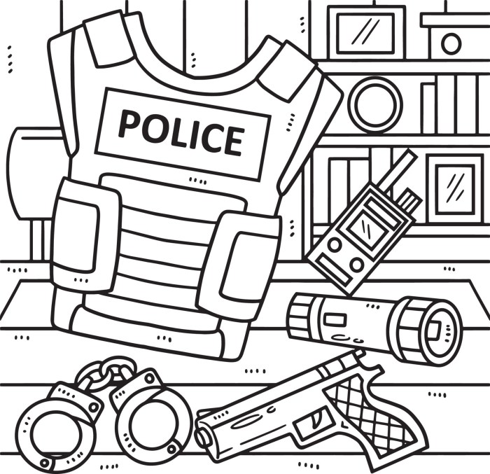 Cop coloring pages