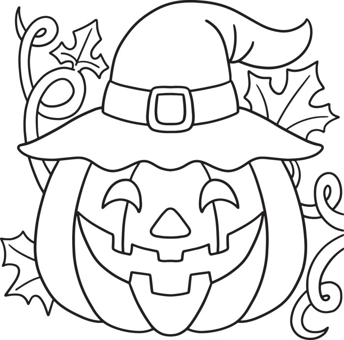 Printable coloring pages for kids halloween