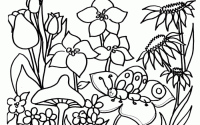 Spring kids coloring pages