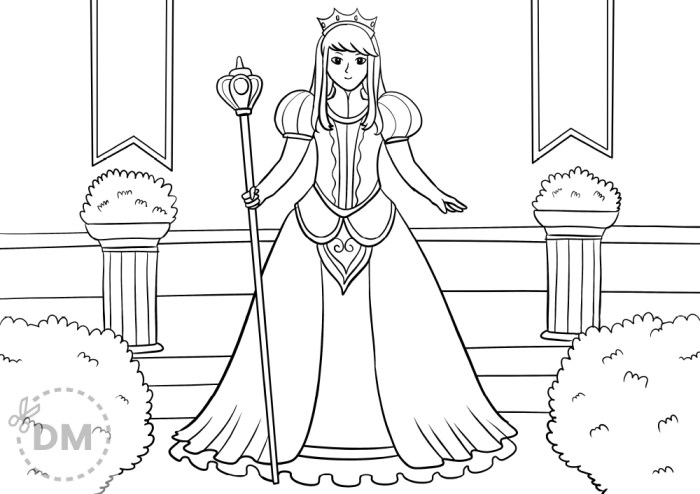 Qween fary coloring pages