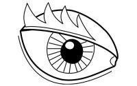 Eyeball coloring page