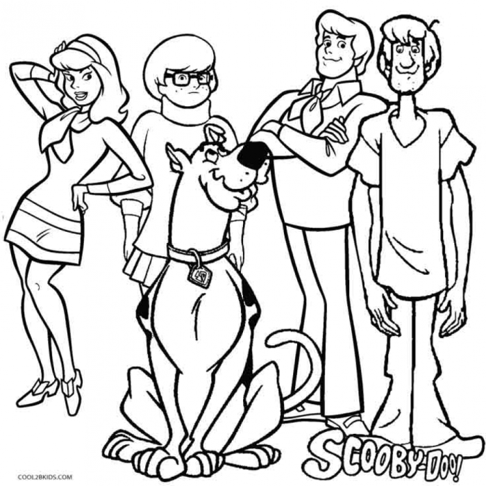 Scooby dooby doo coloring pages