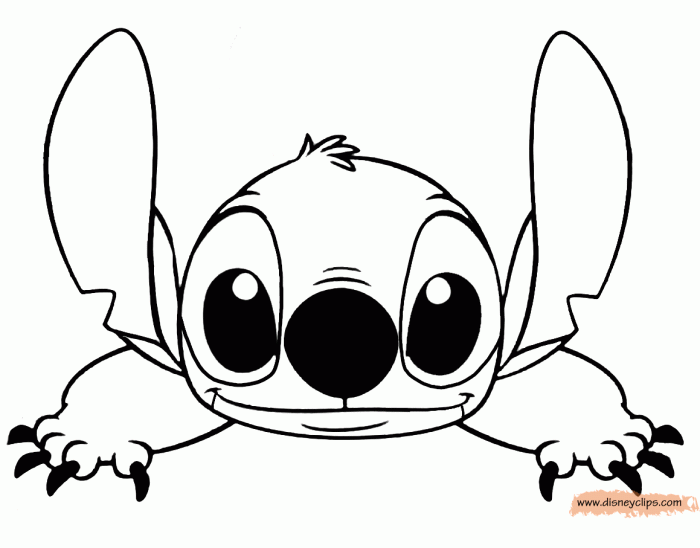 Cute stitch coloring pages