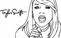 Coloring pages of taylor swift