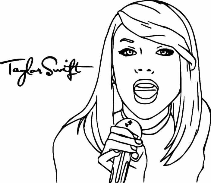 Coloring pages of taylor swift