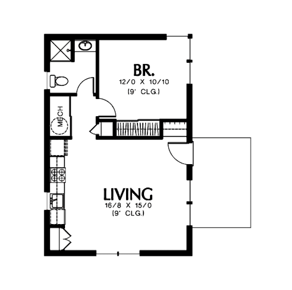 600 sf house design