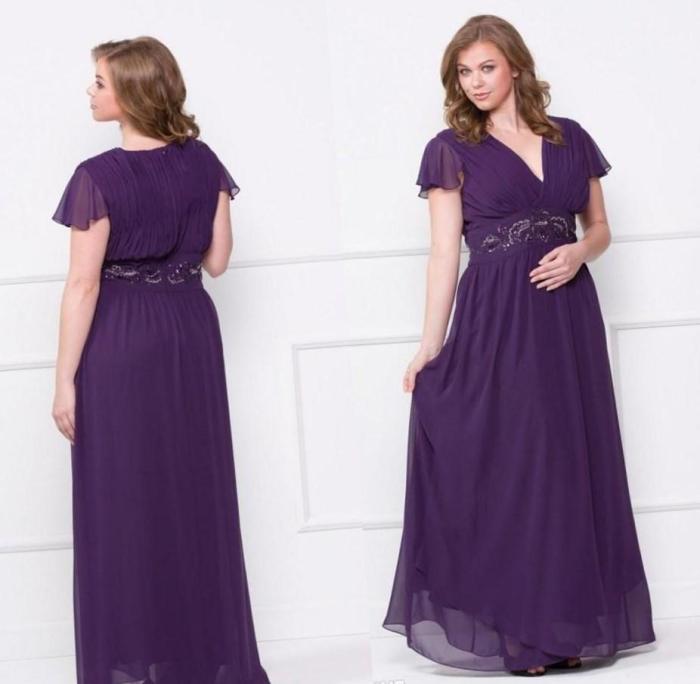 Plus size lavender dress for wedding