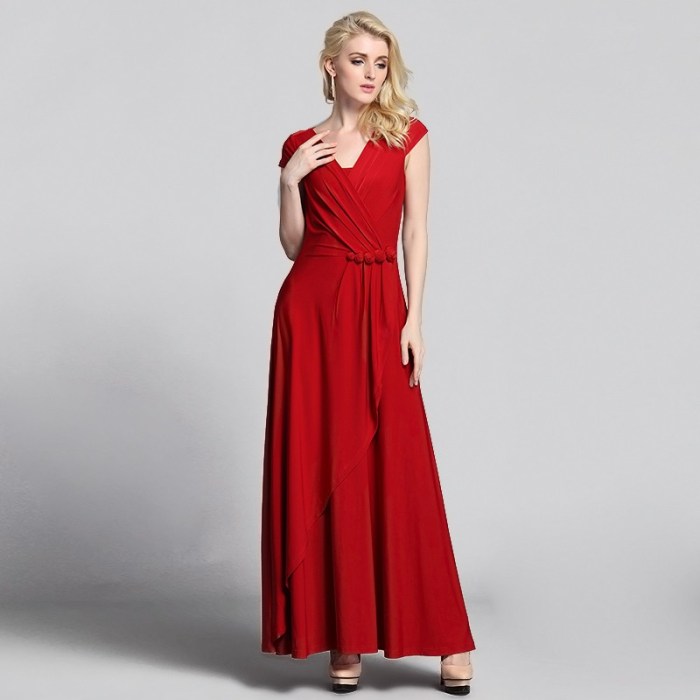 Red maxi dresses for weddings