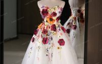 Short sleeve floral dress for wedding