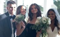 Selena gomez black dress wedding