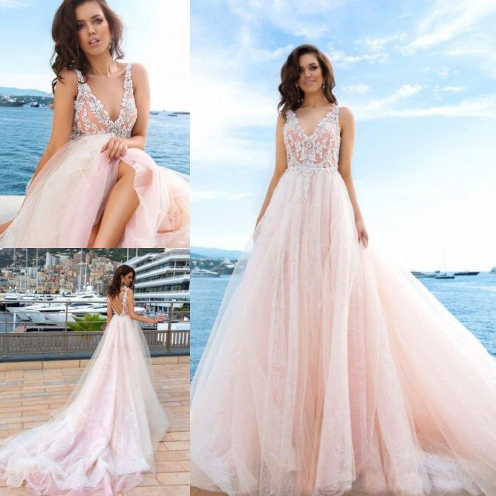 Pink beach wedding guest dresses