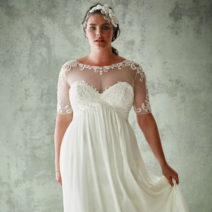 Short wedding dresses for curvy plus size