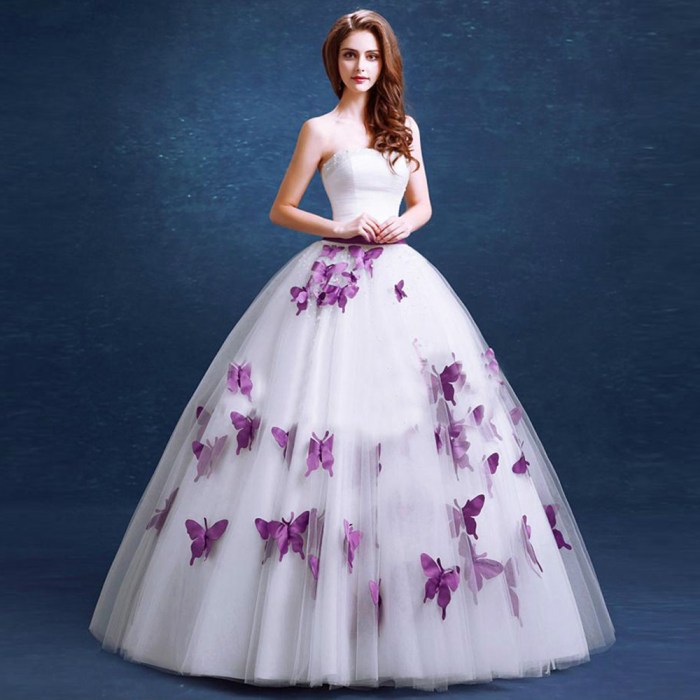 Wedding purple dresses dress gown ball butterfly elegant cheap coloured quinceanera bridal sleeves length hd made appliques floor blue gowns