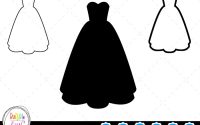 Dress wedding silhouette clipart outline gown clip bridal template silhouettes bridesmaid dresses templates skirt printable cards yahoo fashion results search