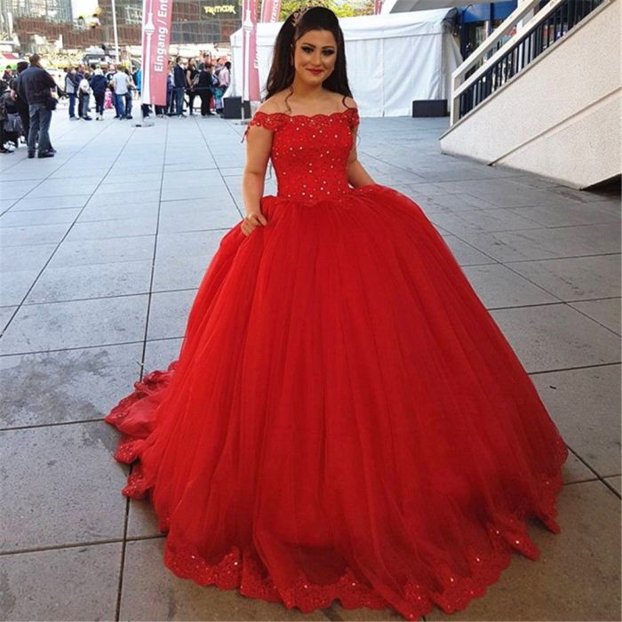 Plus size red dress for wedding