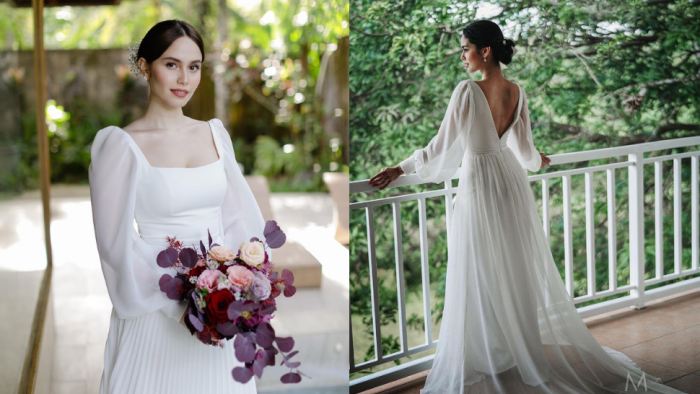 Sleek and simple wedding dresses