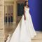 Square Neck Fit and Flare Wedding Dress